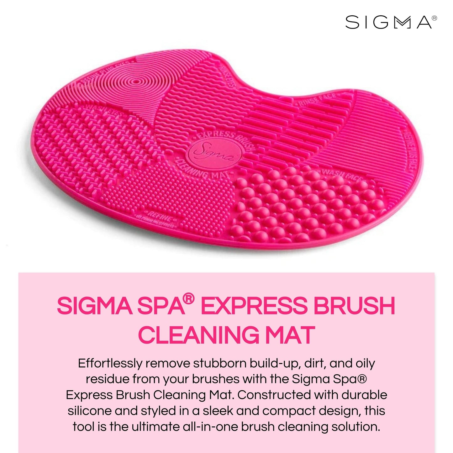 Sigma Beauty Women's Sigma Spa Express Brush Cleaning Mat, Pink, One Size