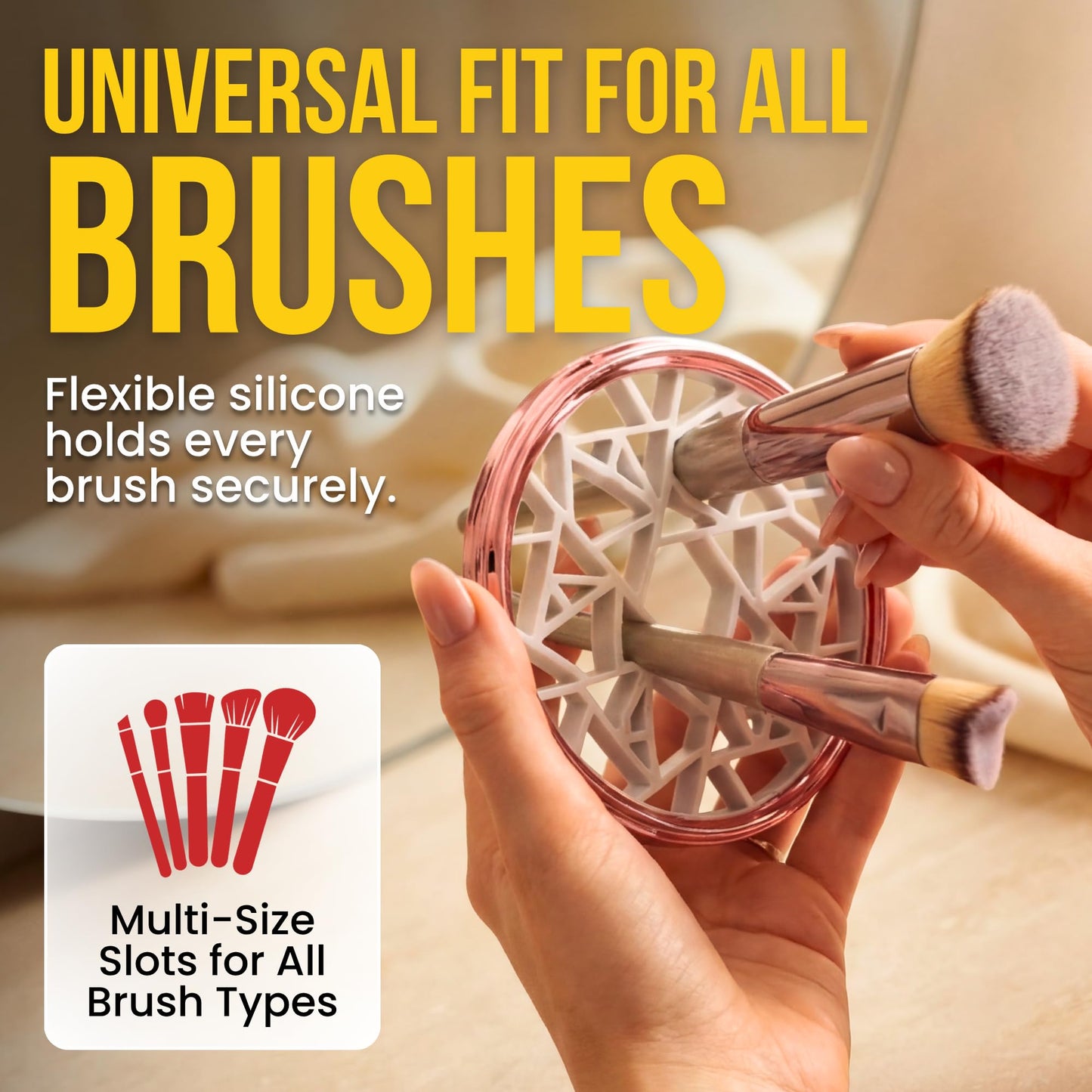 Electric Makeup Brush Cleaner & Dryer Machine – Automatic Deep Cleaning & Smart Drying, Portable One-Button Makeup Brush Cleaner for All Brush Sizes, Gift for Makeup Lovers