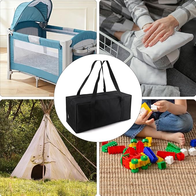 Carry Bag for Graco Pack n Play, Oxford Cloth Foldable Duffle Bag with Zipper and Handle for Travel and Storage Accessories