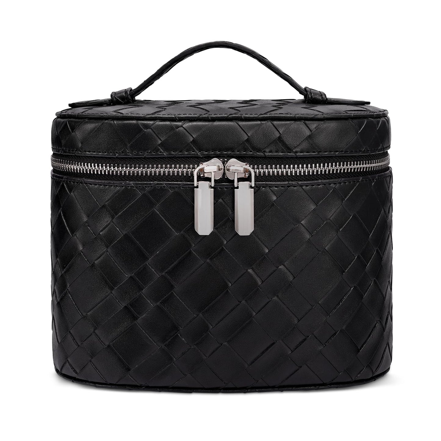 honitty Makeup Bag, Travel Make up Case with Compartments and Handle, Portable Cosmetic Organizer Bags,Toiletry Bag for Women