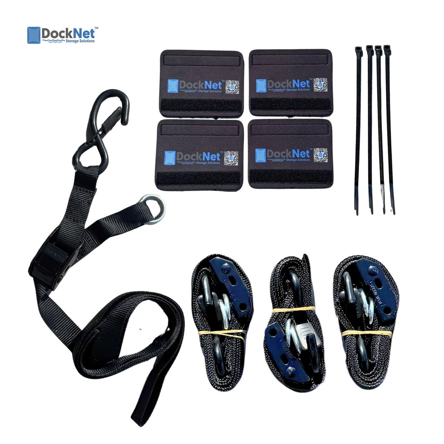 DockNet Storage Net – Heavy-Duty Boat Slip Organizer for Boat Docks | Easy Install Marine Storage Solution for Drying of Towables, Life Jackets, Paddleboards, Inflatables, etc