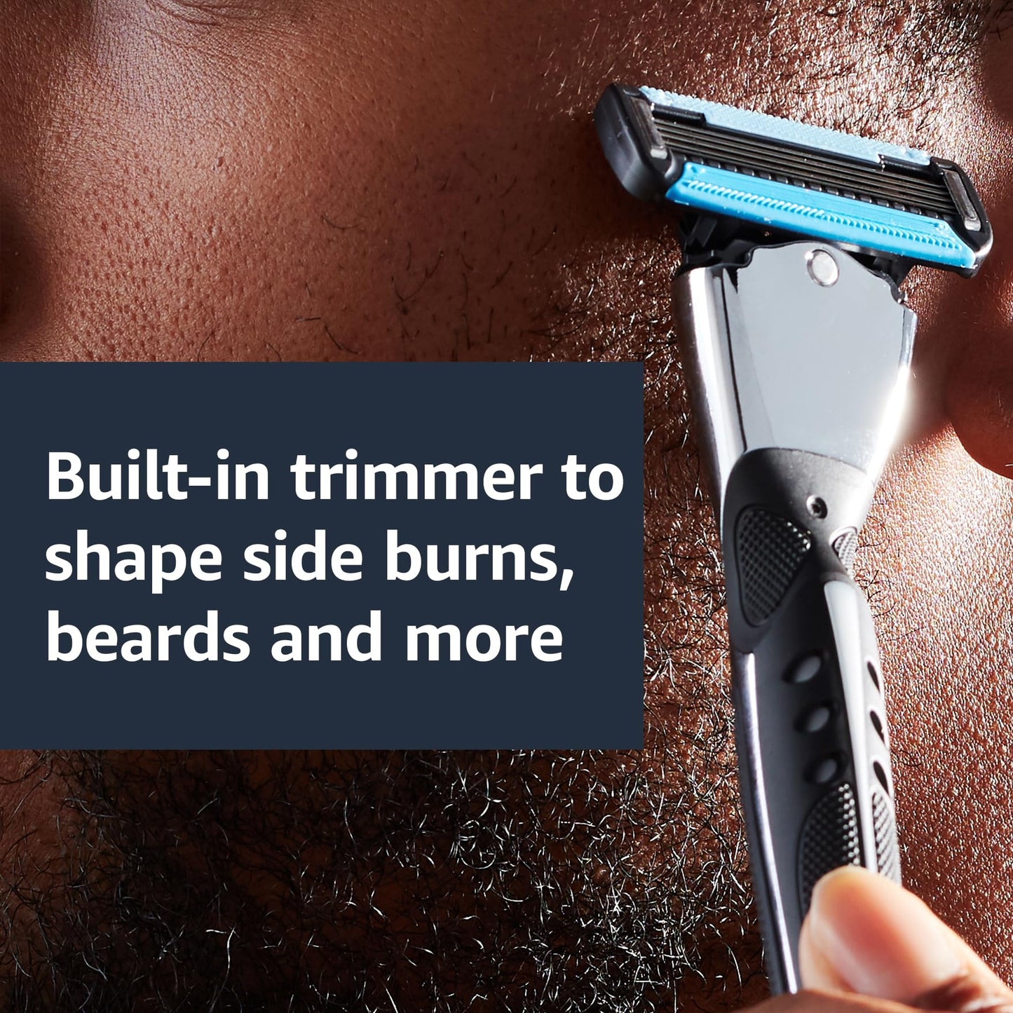 Amazon Basics 5-Blade Razor Refills for Men with Dual Lubrication, Hypoallergenic, Clean Shave, Precision Beard Trimmer, 12-Pack (Fits Amazon Basics Razor Handles only)