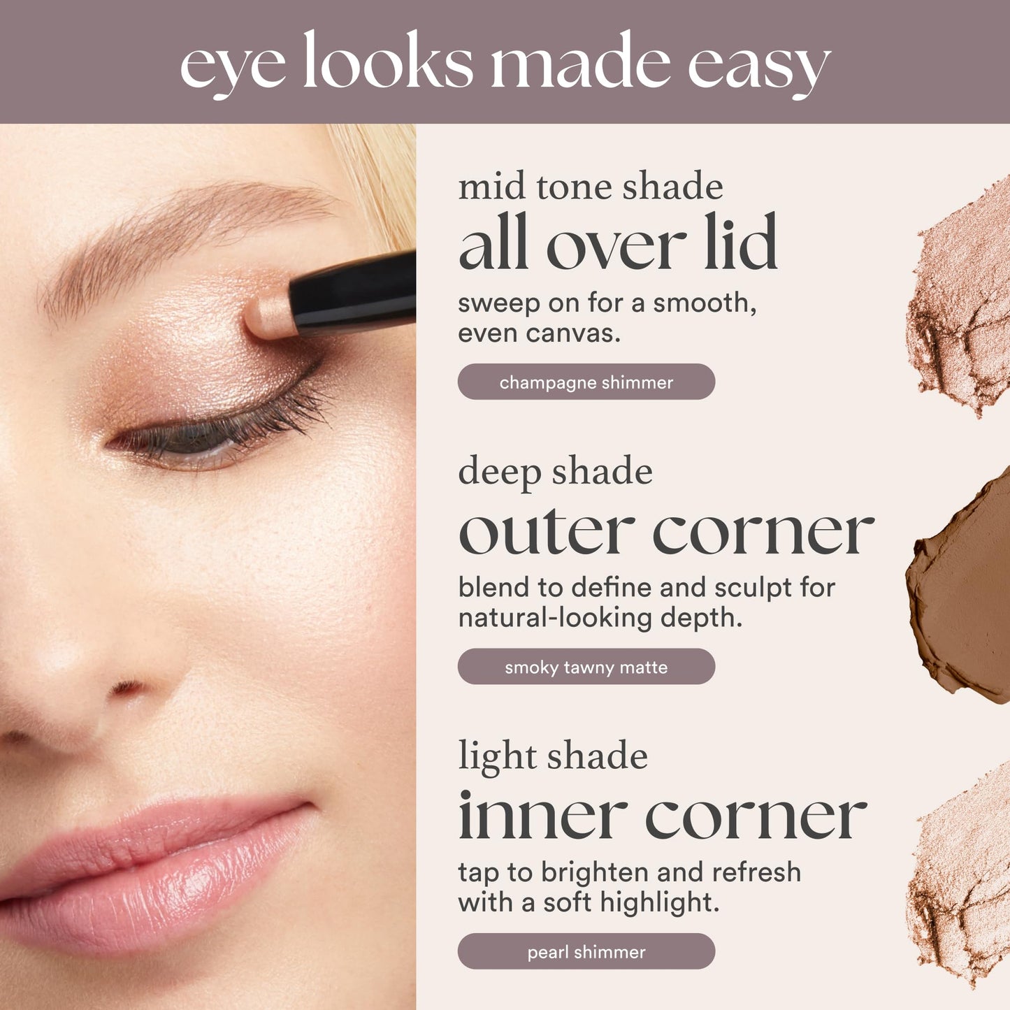 Julep Twice As Nice Eyeshadow Stick and Eyeliner Duo | Includes Eyeshadow 101 Creme-to-Powder Waterproof Shadow Stick, Smoky Amethyst Shimmer and All-Day Gel Eyeliner Pencil, Smoky Plum