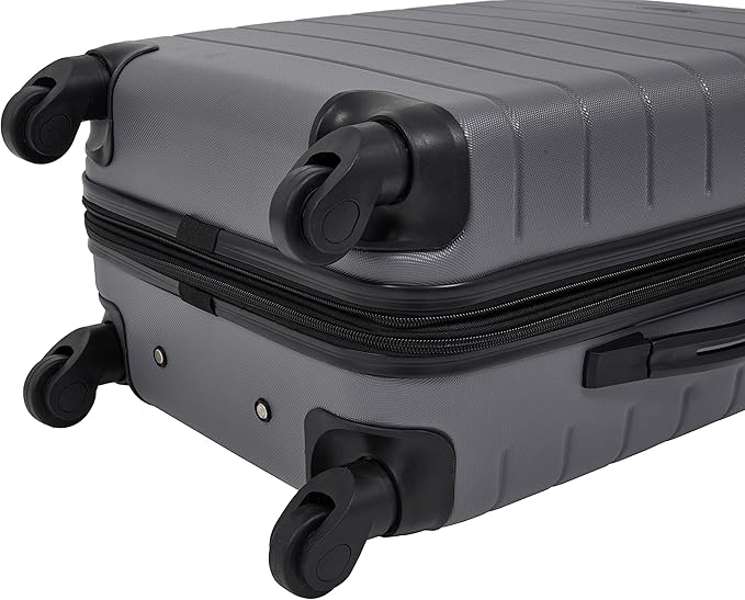 Wrangler Smart Luggage Set with Cup Holder and USB Port, Quiet Shade, 3 Piece