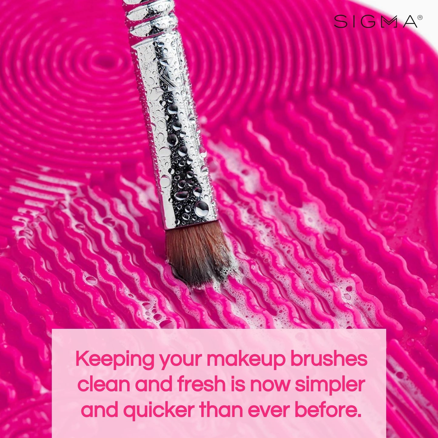 Sigma Beauty Women's Sigma Spa Express Brush Cleaning Mat, Pink, One Size