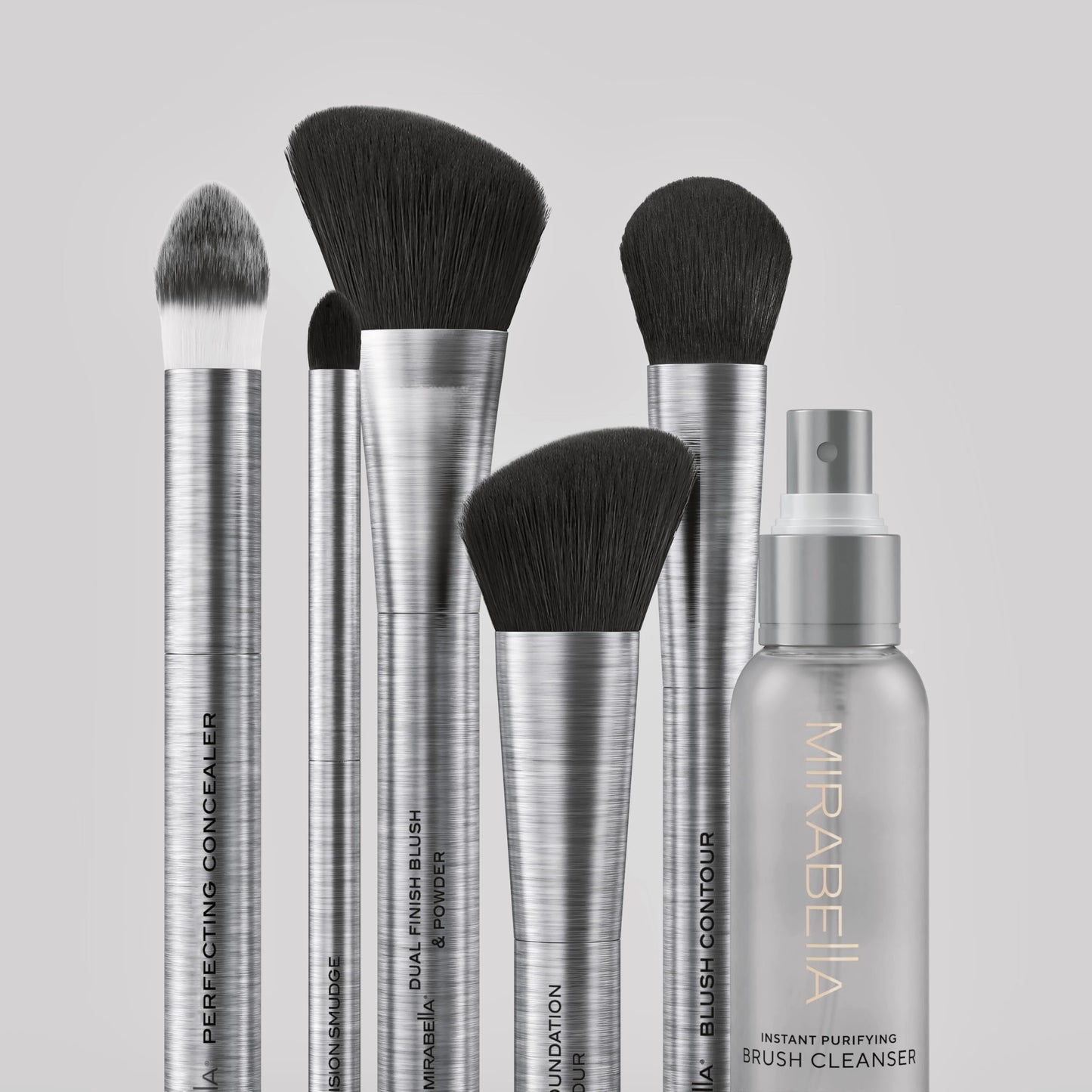 Mirabella Purify Instant Brush Cleaner, Quick-Drying Professional Makeup Brush Cleaner Spray Removes Build Up & Oil for Synthetic & Natural Bristle Brushes