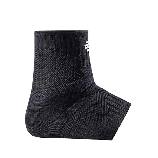 Bauerfeind Sports Ankle Support Dynamic - Ankle Compression Sleeve for Freedom of Movement - 3D AirKnit Fabric for Breathability - Premium Quality & Washable (L, All Black)