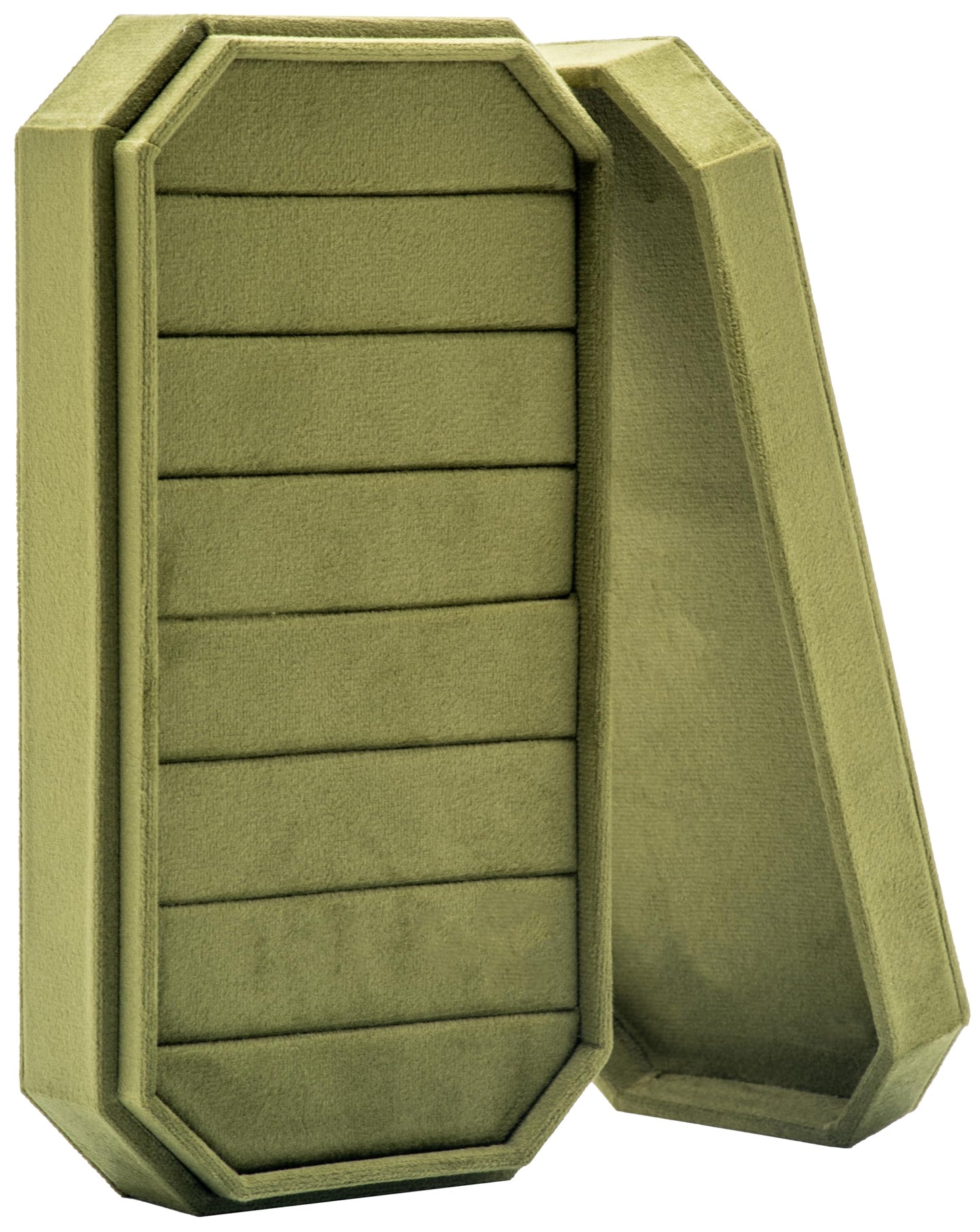 COWFEX Velvet Ring Organizer Display Tray Jewelry Box Earring Holder Case