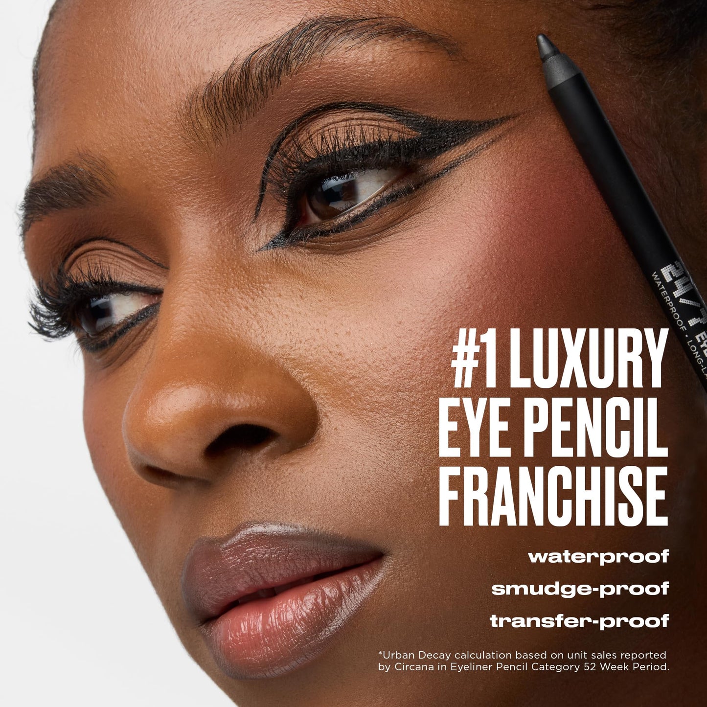 URBAN DECAY 24/7 Glide-On Waterproof Eyeliner Pencil - Smudge-Proof, Long-Lasting, Transfer-Proof, Up to 16HR Wear, Smooth No-Tug Formula, Yeyo (Metallic White) - 0.04 oz