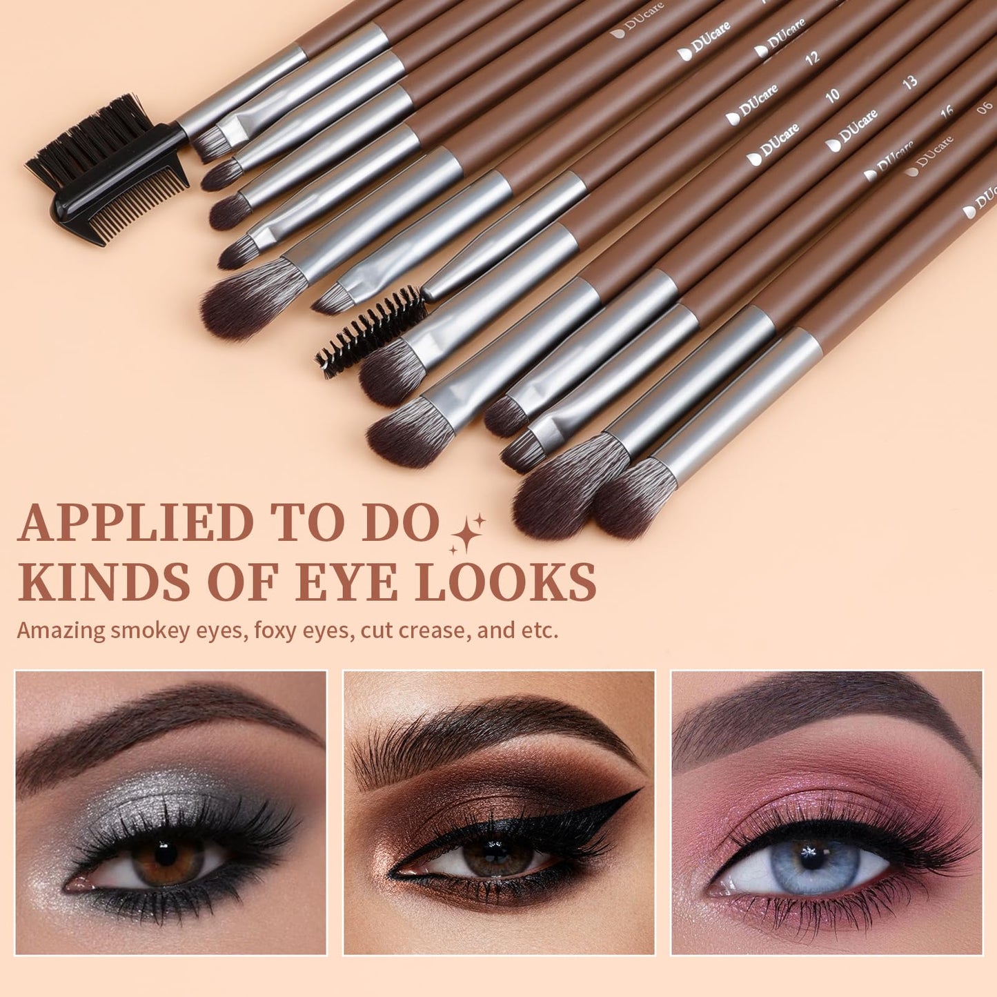 DUcare 22Pcs Makeup Brush Set PRO Makeup Brushes Professional with Bag Premium Synthetic Kabuki Foundation Blending Brush Face Powder Blush Concealers Eye Shadows