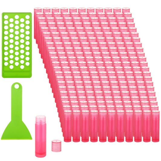 GBACHOOSE 200 Pack Empty Lip Balm Tubes, 5g Red Chapstick Containers