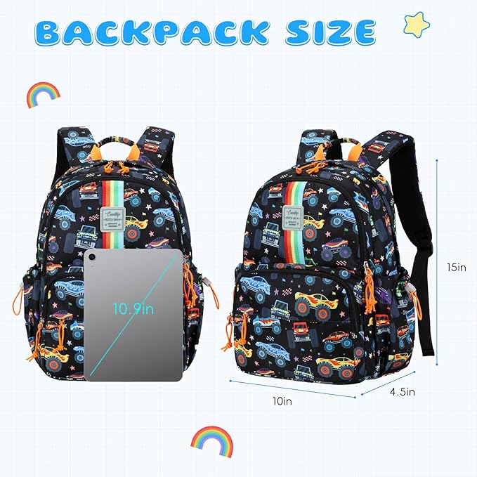 CAMTOP Backpack for Kids, Boys Girls Preschool Backpacks with Lunch Box Toddler Kindergarten School Bookbag Set