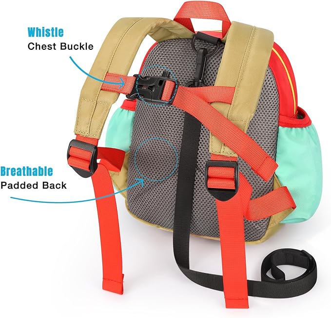 STEAMEDBUN Backpack Leash for Toddlers 1-3: Baby Backpack with Leash for Boys Girls - Anti-Lost Harness for Walking
