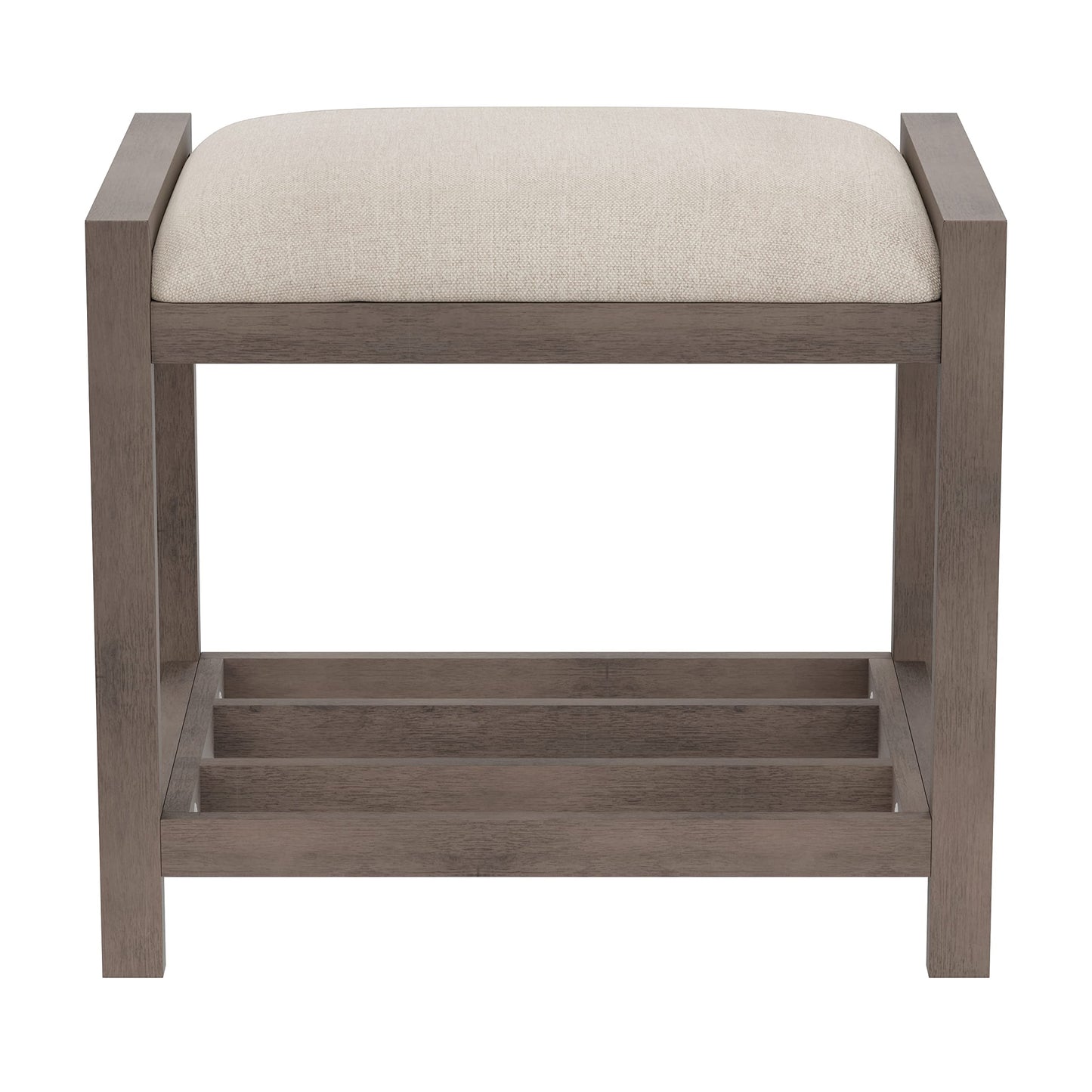 Hillsdale Furniture Amelia Vanity Stool, Antique Gray