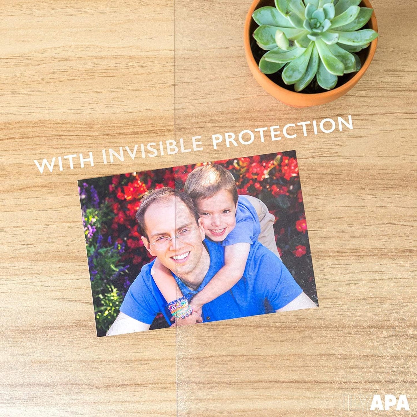 Ilyapa Office Desk Mat Clear - 17 x 36 Inch Plastic Computer Mat with Anti Slip Texture