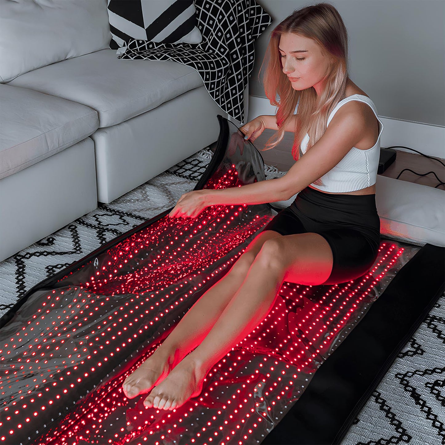 MEGELIN Red Infrared Light Therapy Bag for Whole Body, 70inch*32inch*12inch,2520 LEDs for Full Body Red Light Therapy Mat at Home