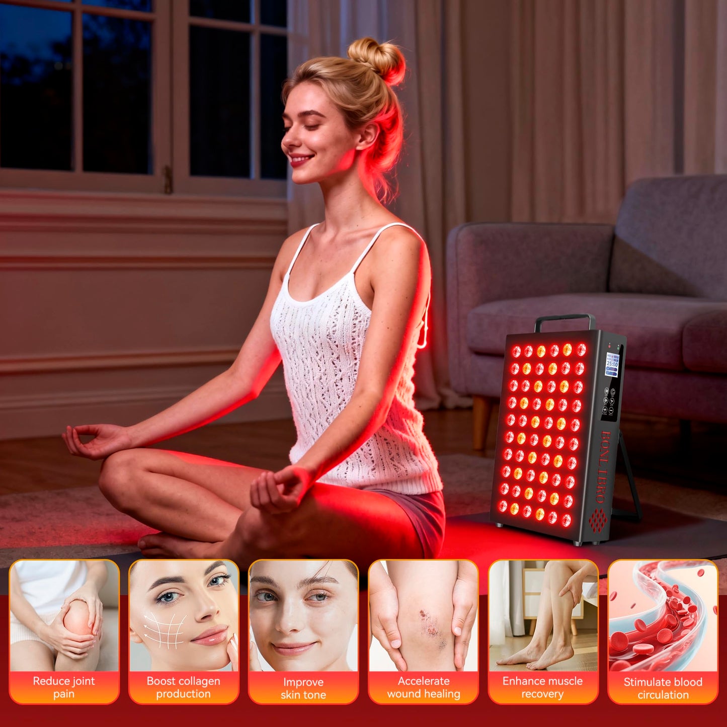 Red & Infrared Light Therapy for Face and Body, Red Light Therapy Panel with Remote, High-Power LED Light Therapy to Improve Skin & Boost Energy, Perfect for Fitness| Workout Recovery, Best Gift