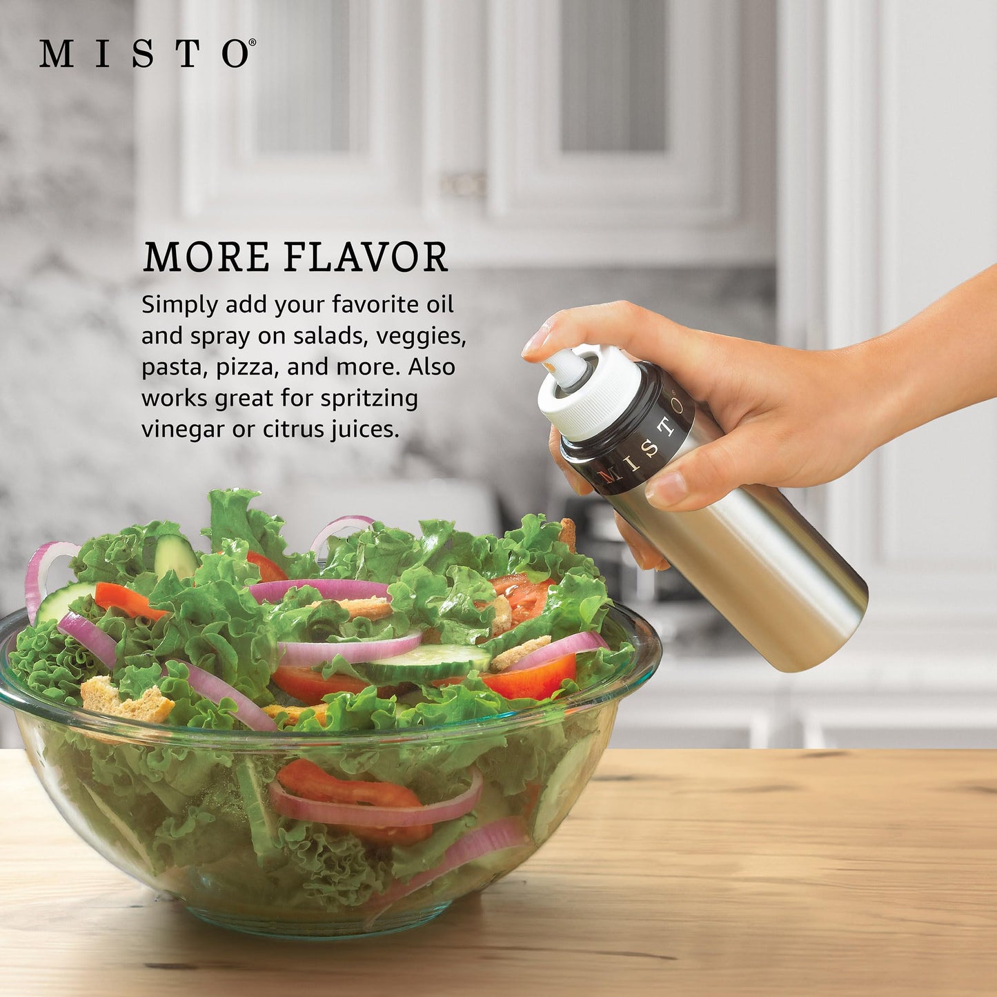 Misto Gourmet Olive Oil Sprayer Set of 2 Aluminum Bottles - Refillable Pump Mister for Cooking, Salads, Grilling - 3.2 oz Each, No Propellants
