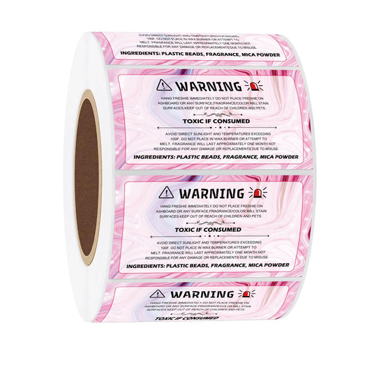 500pcs Freshiess Warning Label Stickers 1.25x2.25 inch Freshiess Warning Sticker Care Stickers for Car Business,Beads and Silicone Molds