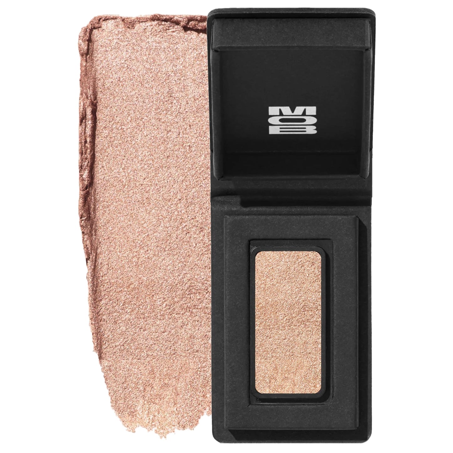MOB Beauty Cream Clay Eyeshadow, M161 Sandy Taupe Shimmer, Buildable Skincare-Infused Long Wearing Cream to Velvet Finish for Eyes, Recyclable Compact, Vegan, Cruelty Free