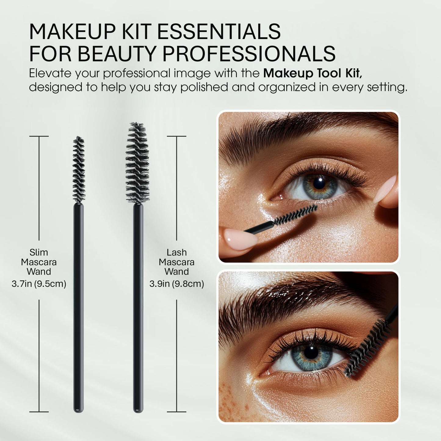 OR KO Disposable Makeup Applicator Kit with Spatulas, Lip Applicators, Eyeliner Brushes, Sponge, Eye Brow & Mascara Brush Includes Portable Collapsible Trash Bin Ideal for Makeup Artist