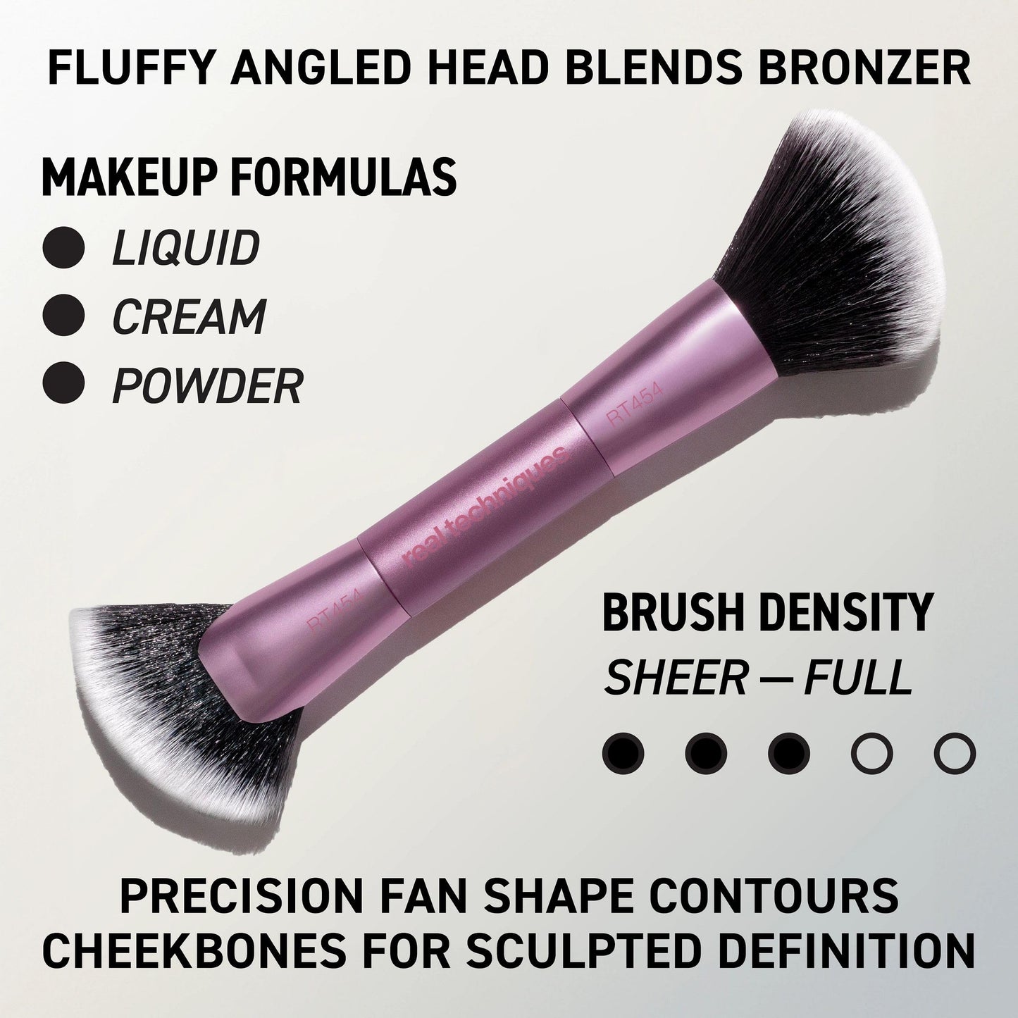 Real Techniques 6 Piece Big Blends Energy Brush + Dual-Sided Puff Kit, Face Makeup Brush & Puff Set for Foundation, Concealer, Powder & Blush, Travel Friendly, Cruelty-Free & Vegan