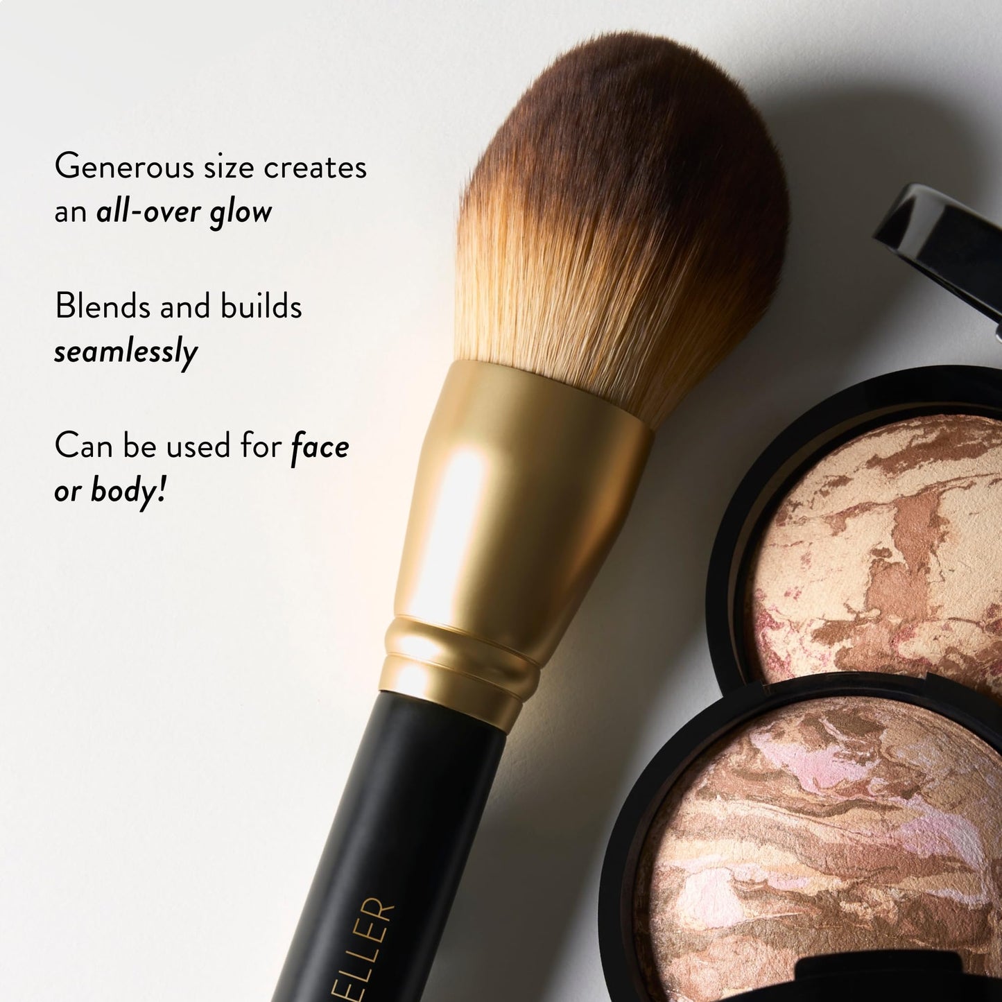 LAURA GELLER NEW YORK Cosmetic Professional Makeup Brushes - Cruelty-Free - 05 Full Face Brush Set 5pc
