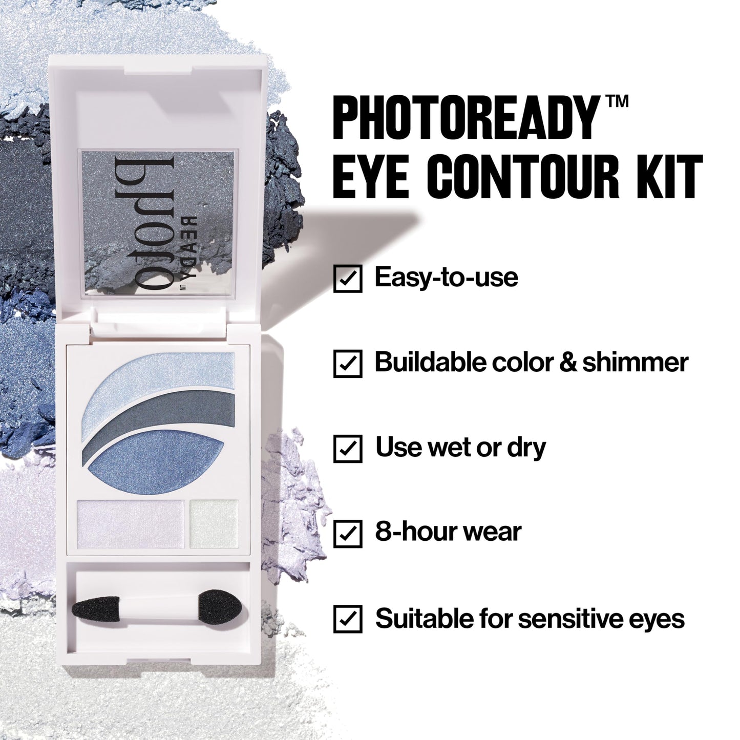 Revlon PhotoReady Eye Contour Kit Neutral Eyeshadow Palette, Wet/Dry Shimmer, 5 Shades, Double-Ended Brush, PACKAGING MAY VARY, 505 Impressionist, 0.1 oz