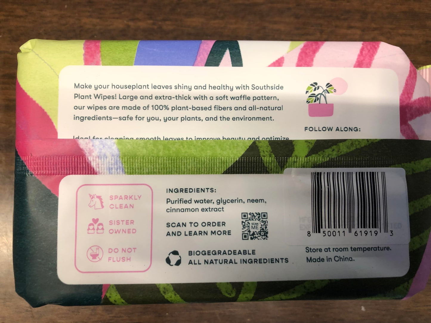 Plant Cleaning Wipes by Southside Plants - Gentle, Plant-Based Wipes for Shiny Leaves and Better Photosynthesis - Unscented, Extra Thick Waffle Weave Leaf Wipe for Indoor & Outdoor Plants - 80 Ct