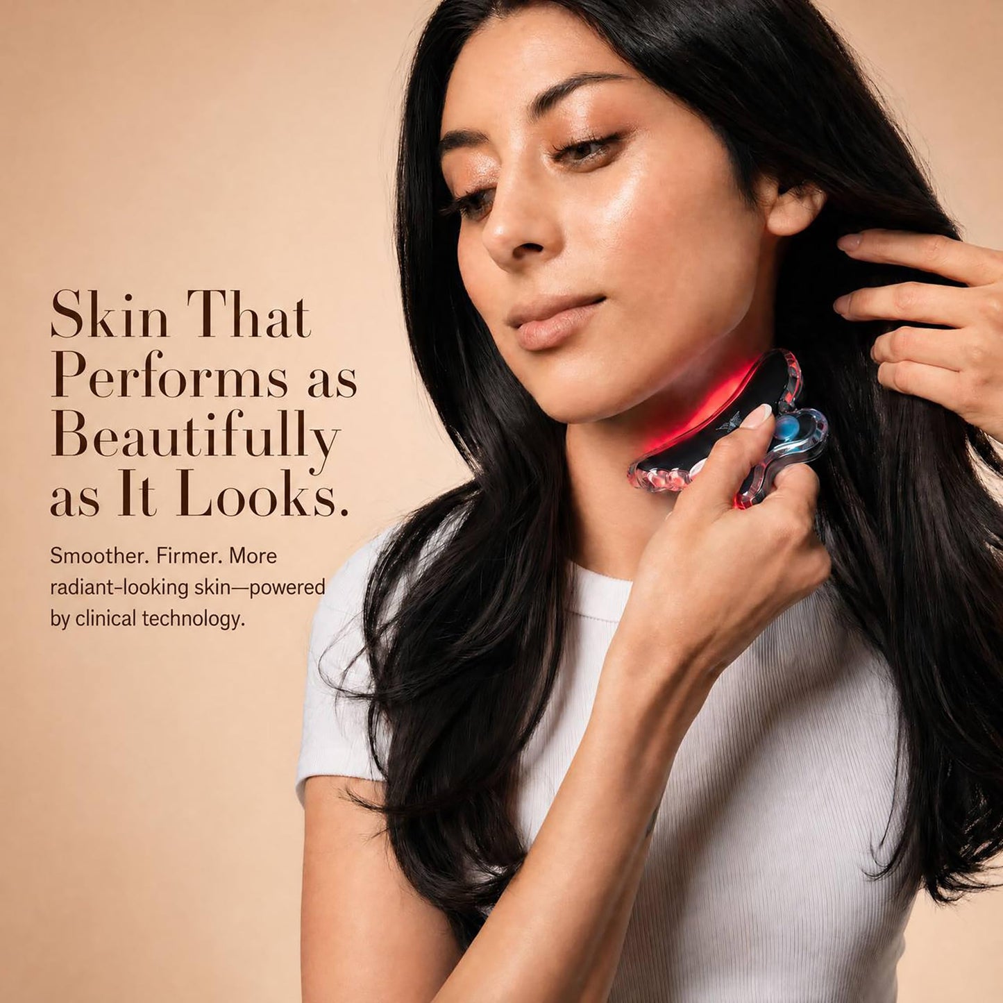 Metamorphosis MorphoGlow FDA Cleared 5-in-1 Red Light Therapy & Microcurrent Face Sculpting Device — Gua Sha LED Wand with Near-Infrared, Heat & Sonic Vibration for Lifting, Firming & Anti-Aging