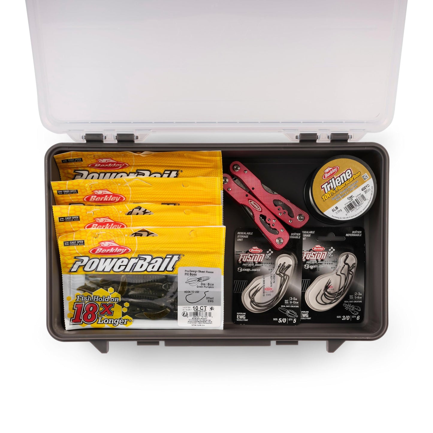 Plano StowAway 3700 Deep Open Stow Tackle Box, with Corrosion-Preventive Rustricor, Single Latch Design, Transparent DuraView Lid, Stackable Storage for Fishing Bait, Lures and Gear
