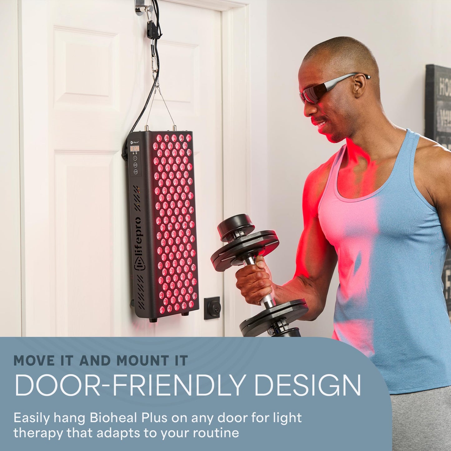 Lifepro Red Light Therapy for Body Panel - 90 & 120 Dual Chip LEDs - 660nm & 850nm Near Infrared Full Body Red Light Therapy Panel - for Daily Wellness & Comfort -Includes Hanging Kit and Eyewear