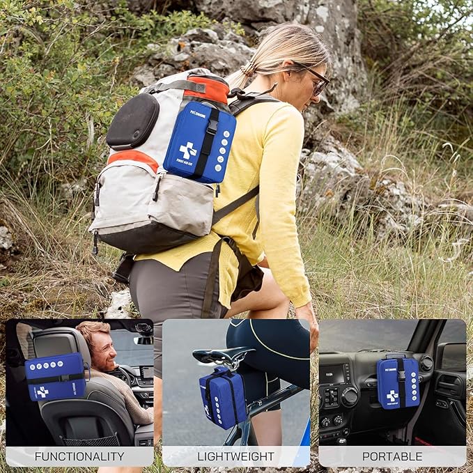 Professional 506 PCS First Aid Kit – 4-in-1 Detachable Emergency Medical Kit for Home, Car, Travel, Camping, Hiking, Workplace, Vehicle and Outdoor, Large First Aid Kit Survival