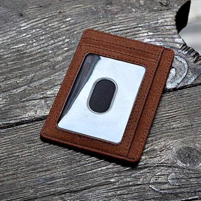 Buffway Slim Minimalist Front Pocket RFID Blocking Leather Wallets for Men and Women - At Sahara Coffee