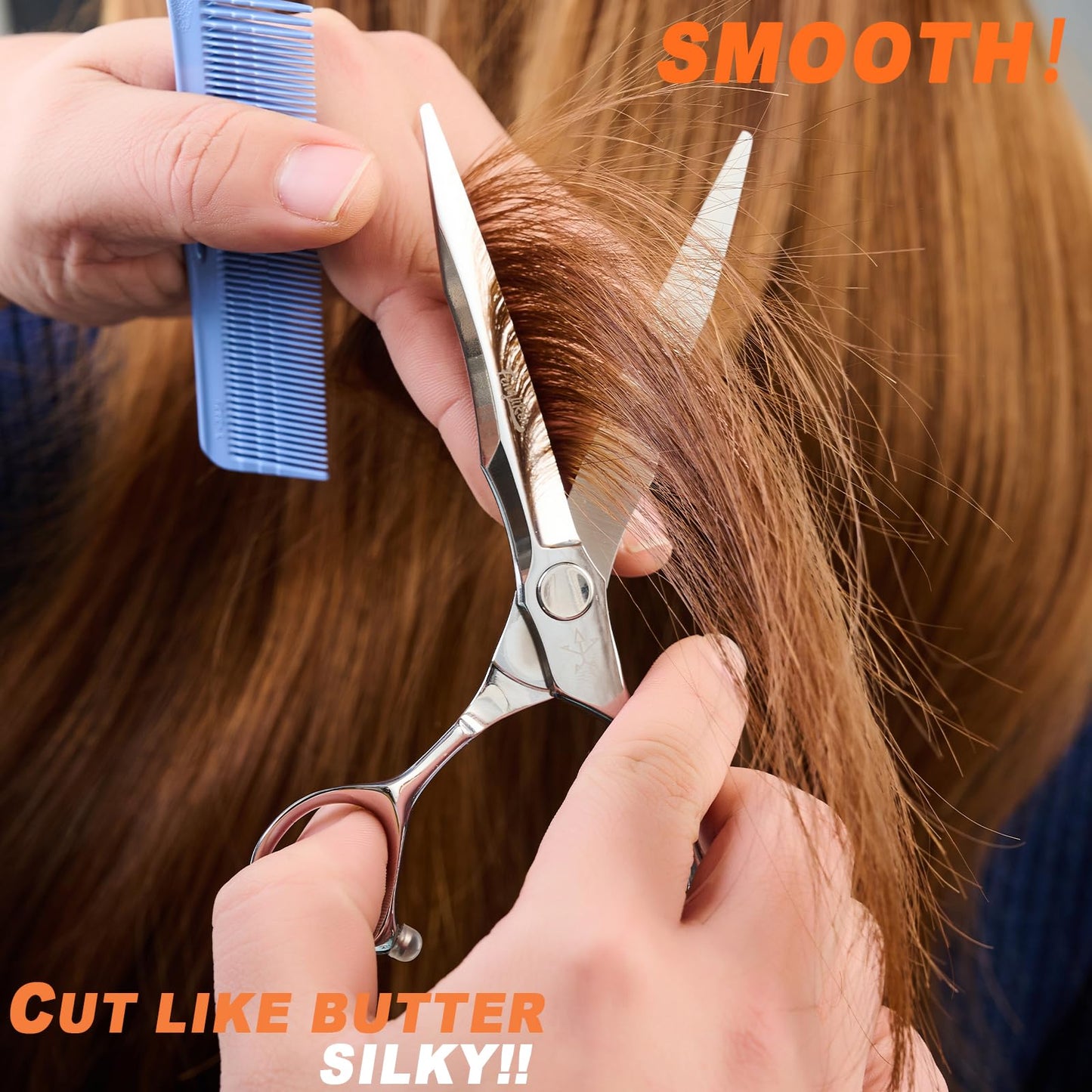 Fengliren High-end Professional Extremely Very Sharp Barber Hair Cutting Scissors Hairdresser Shears For Hair 6.3 Inch Haircut Scissor Made Of Stainless Steel For Hairdressing Salon and Home Use
