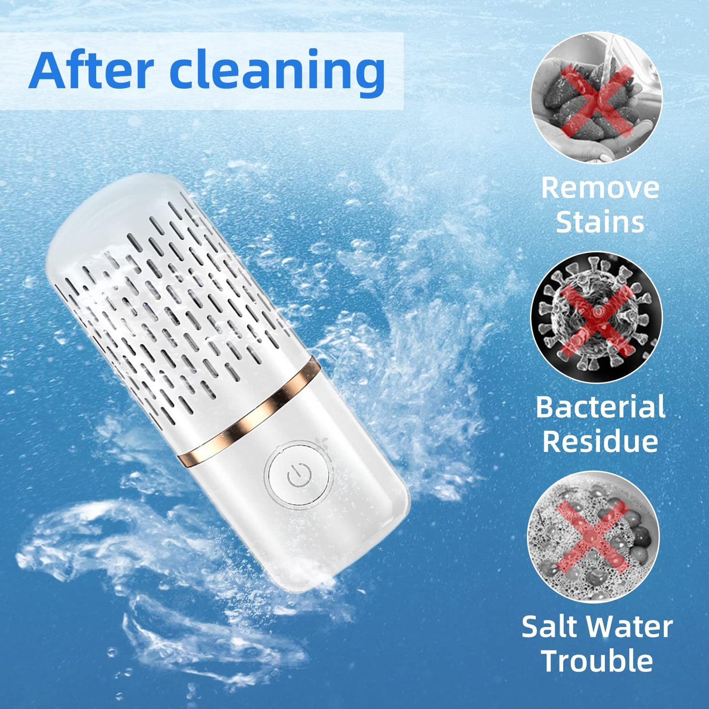 Fabenix Fruit and Vegetable Cleaning Machine, USB Wireless Food Purifier, Cleaner Device for Washing Fruits, Rice, Meat and Tableware (White)