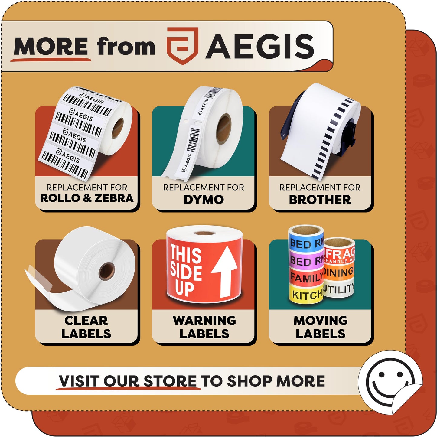 Aegis Adhesives - 4" X 1" Direct Thermal Labels (13000 Count, 10 Rolls) - Barcode Labels, Wide Thermal Sticker Roll for Carton and Product Identification - Compatible with Zebra and Rollo Printers