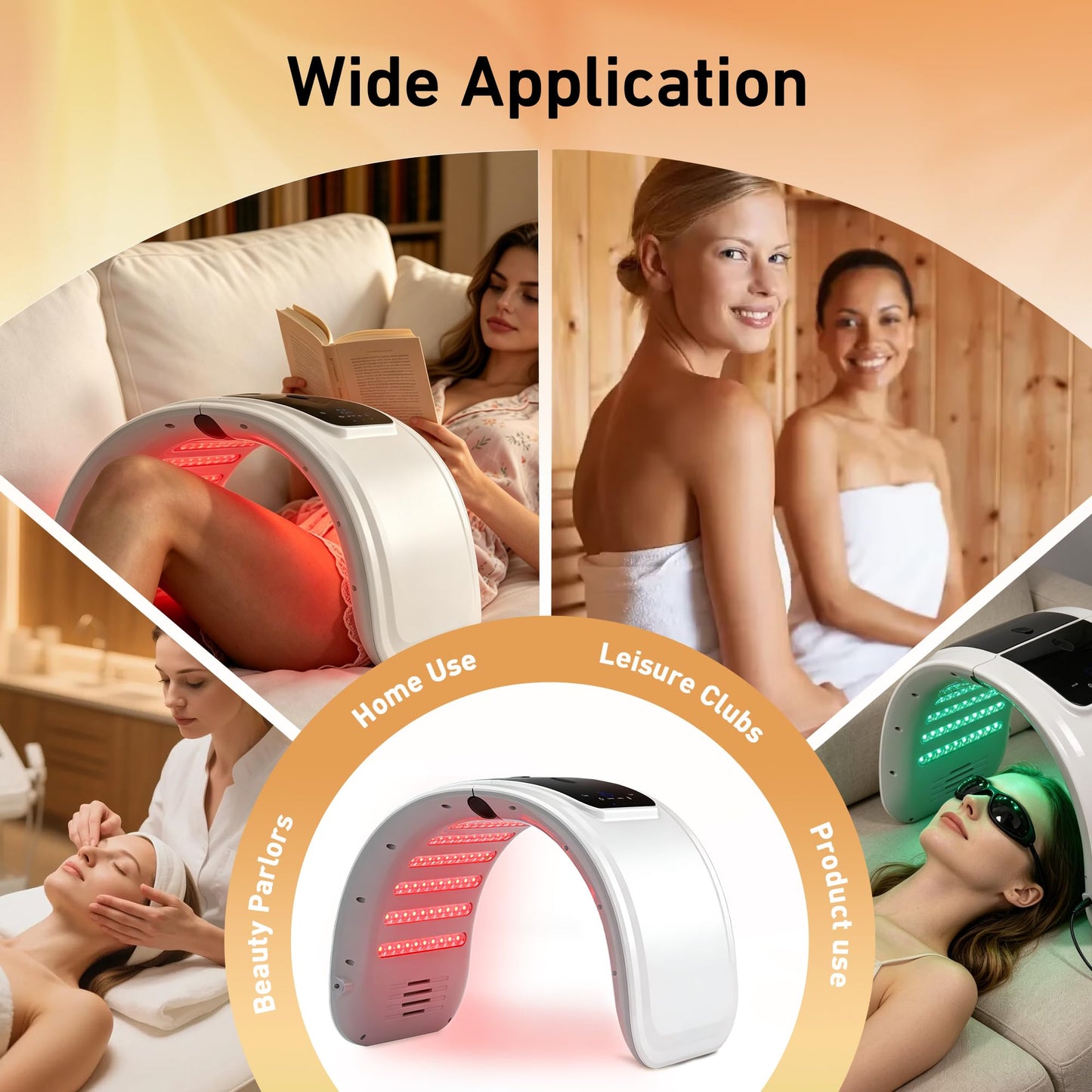 BEICNWOD 7 Color LED Face Mask with Spray, Facial Light,Red Light Therapy Facial Skin Care Device for Home Use