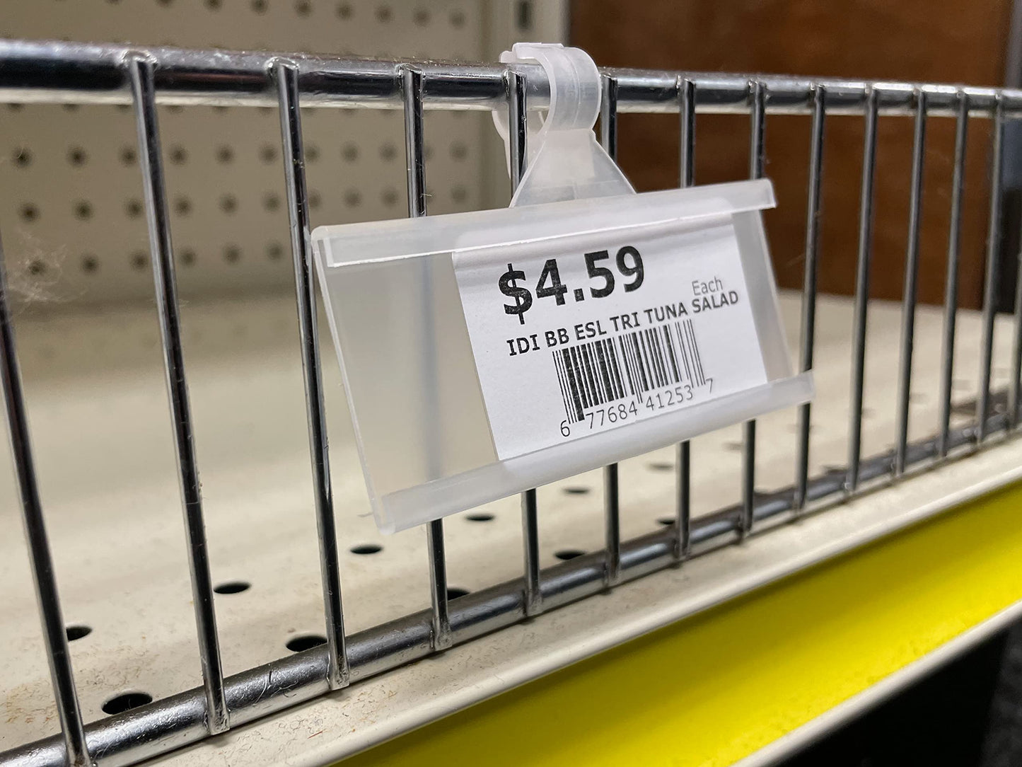 THE GLOBAL DISPLAY SOLUTION Hanging C-Channel Ticket Holder for Wire Store Fixtures | 3" W X 1.25" H | 200 Count