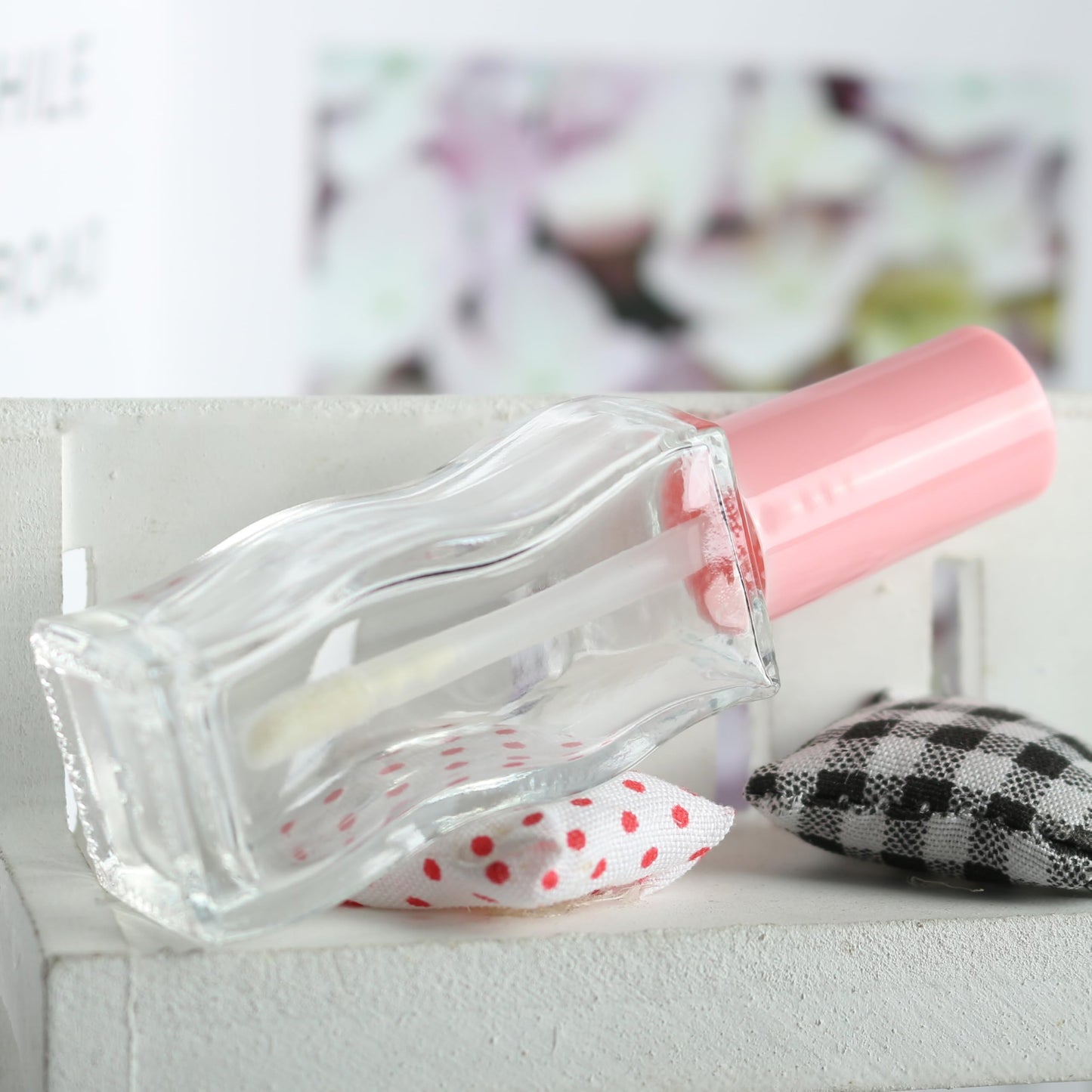 COSIDEA 10 pcs 10ml Pink Empty glass lip gloss tubes lipgloss tube container bottles for coconut oil liptin refill
