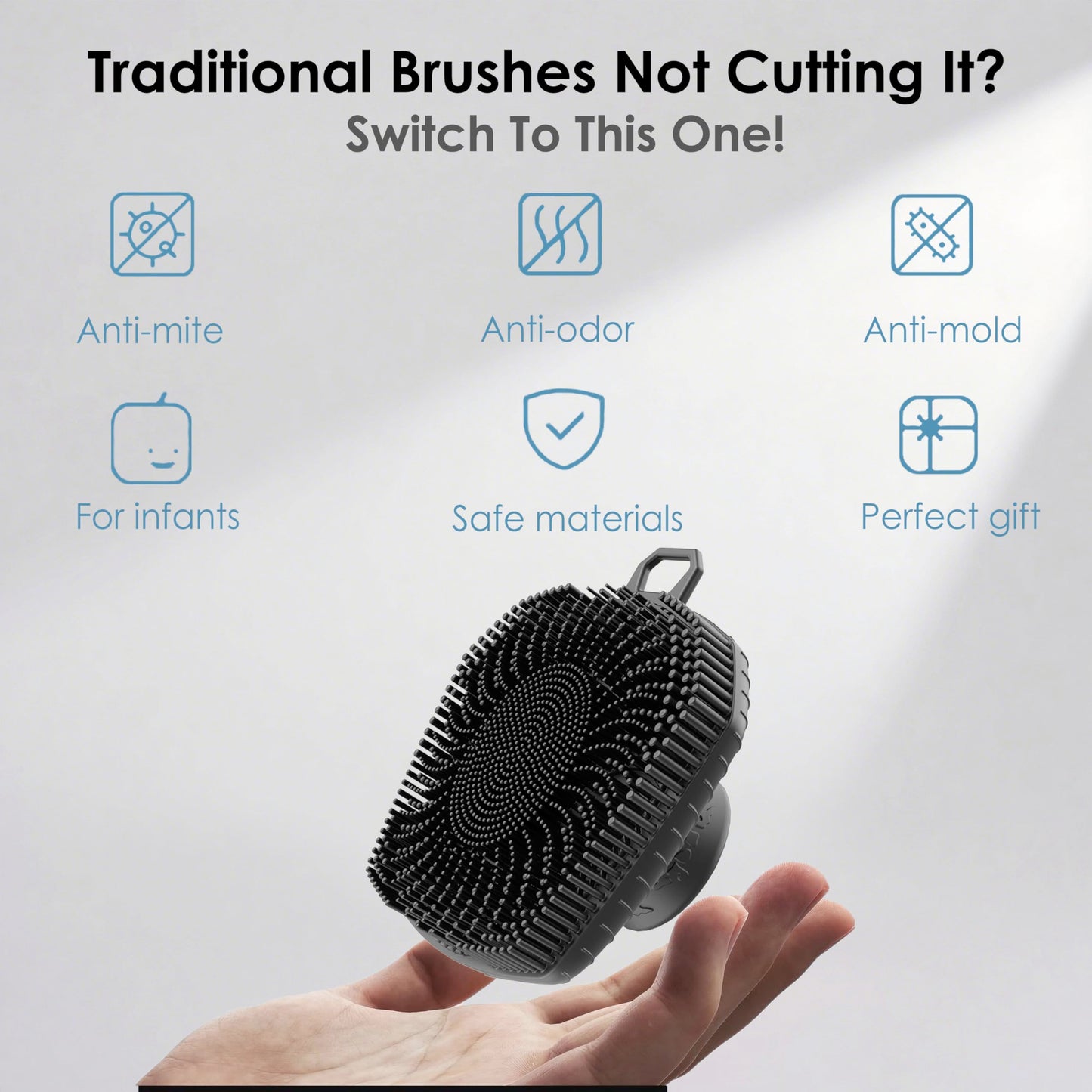 RamPula Face Scrubber, Pore Brush | Lymphatic Drainage Brush, Silicone Facial Cleansing Brush, Face Brush for Lymphatic Drainage Massager and Blackhead Removing Pore Cleansing Massaging for Sensitive