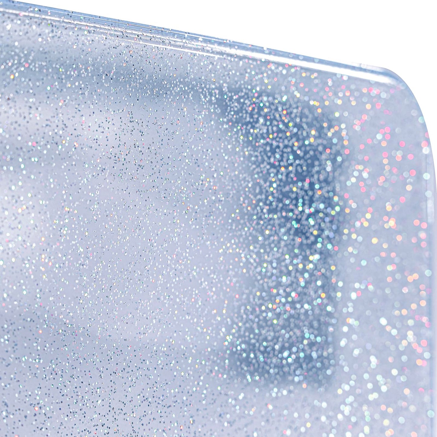 RSRSLEII Stardust Twinkle Jelly Travel Makeup & Toiletry Bag, Waterproof PVC Cosmetic Bag/Case for Women，Zipper SPF Beach Bag for Sunscreen Skincare and Daily Essentials (08Silver)