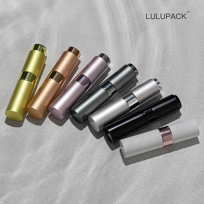 Travel Perfume Bottle Refillable - Cologne Spray Atomizer Mini - Small Travel Size Empty Sprayer for Refill Sample Container - Portable Fragrance Decant Dispenser for Women Men 8ml 6PCS Brown