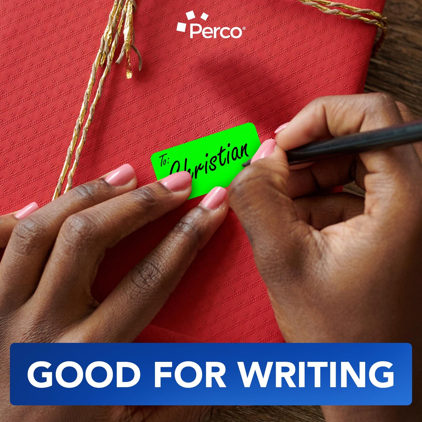Perco Neon Green 1x2 Inch Labels with Perforation for Easy Tear-Off — 500 Stickers Per Roll — Strong Adhesion, Ready to Ship, Approved & Inventory Status Labels — Made in USA
