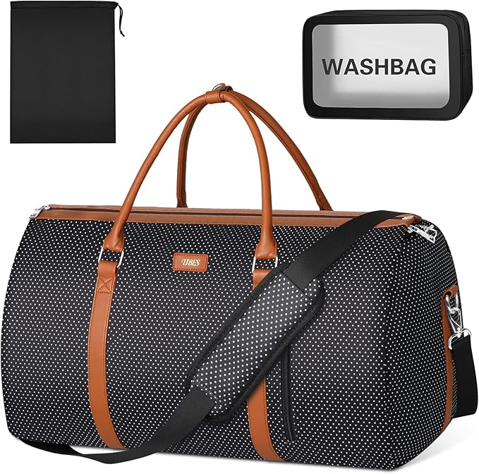 Garment Bag for Travel Convertible Carry On Garment Bag Large Travel Duffel Bags for Women 2 in 1 Hanging Suitcase Suit Travel Bags for Women & Men 3pcs Set