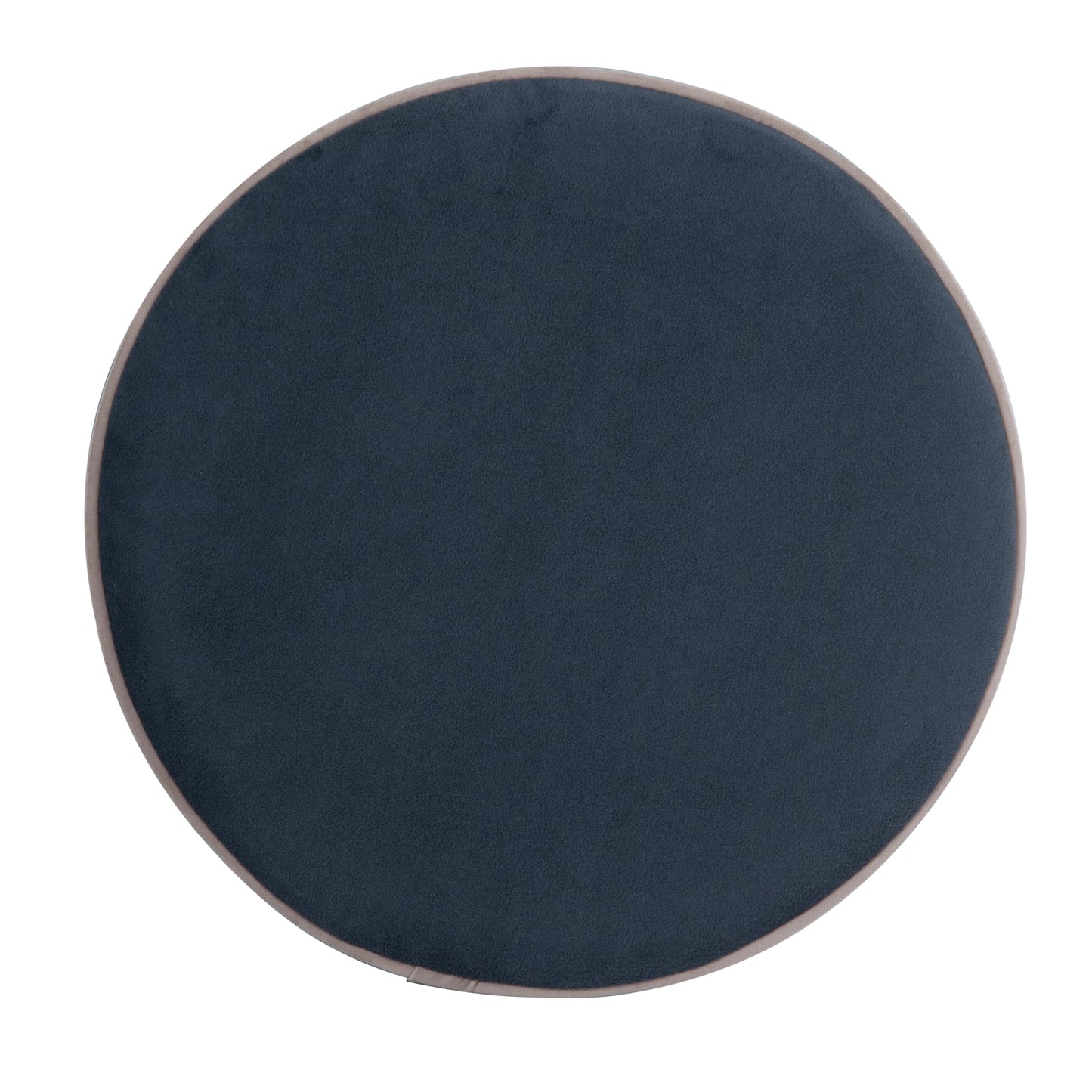 Spatial Order 18" Velvet Storage Ottoman with Lift-Off Lid - Blue Velvet