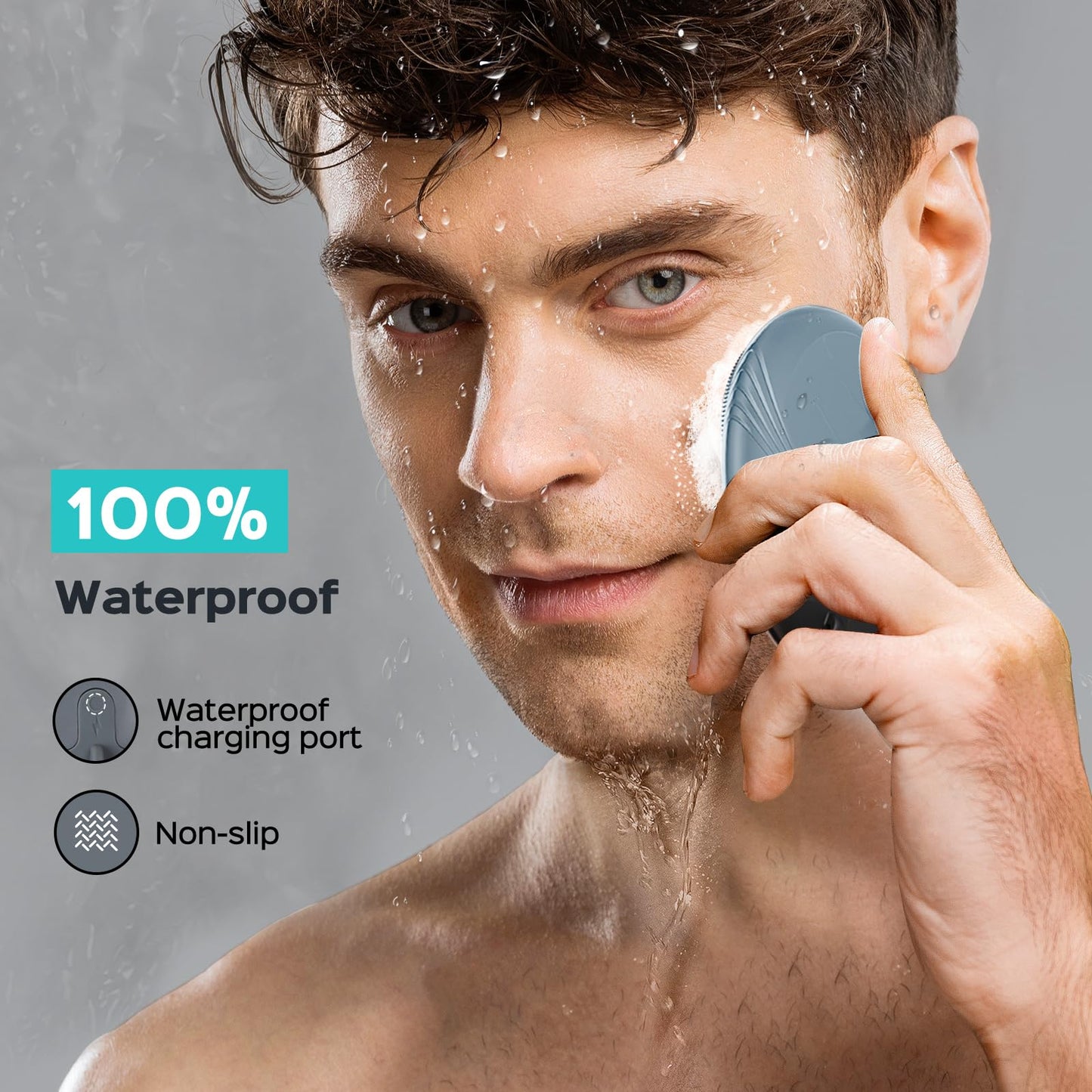 COSLUS FBS01 Facial Cleansing Brush Face Scrubber, Compact for Travel