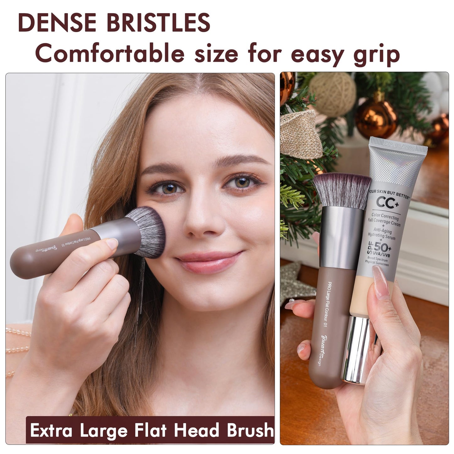 Bueart Design 26 Pcs Chocolate-colored Gift Makeup Brushes Set with Extra Large Holder,Elegant Make up Brushes for Foundation,Face Blending Powder, Contour, Highlight, Concealer, Eyeshadow