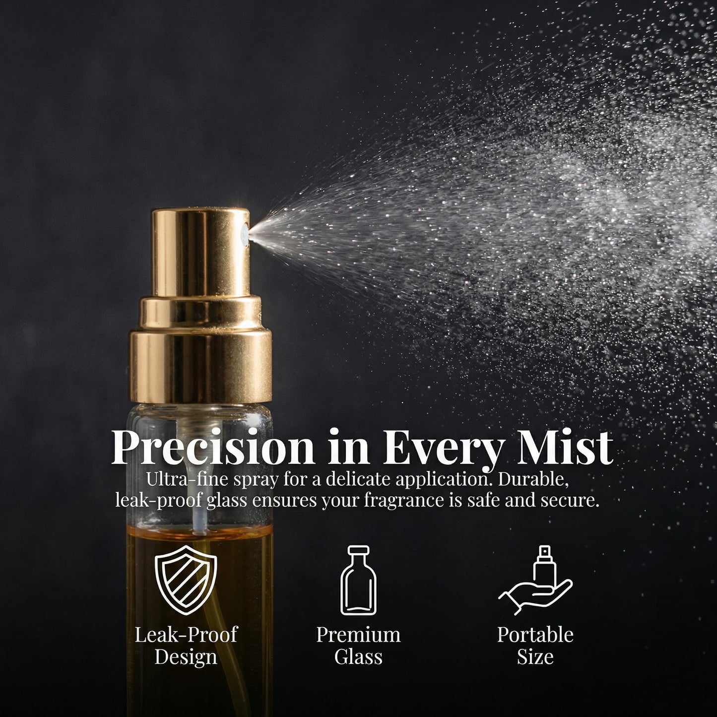 Bvrocio 50Pcs 10ml Mini Spray Bottles, Empty Clear Glass Mist Spray Bottle Refillable Mini Perfume Atomizer Travel Sample Bottle Lids Fine Mist Perfume Atomizer Makeup Container