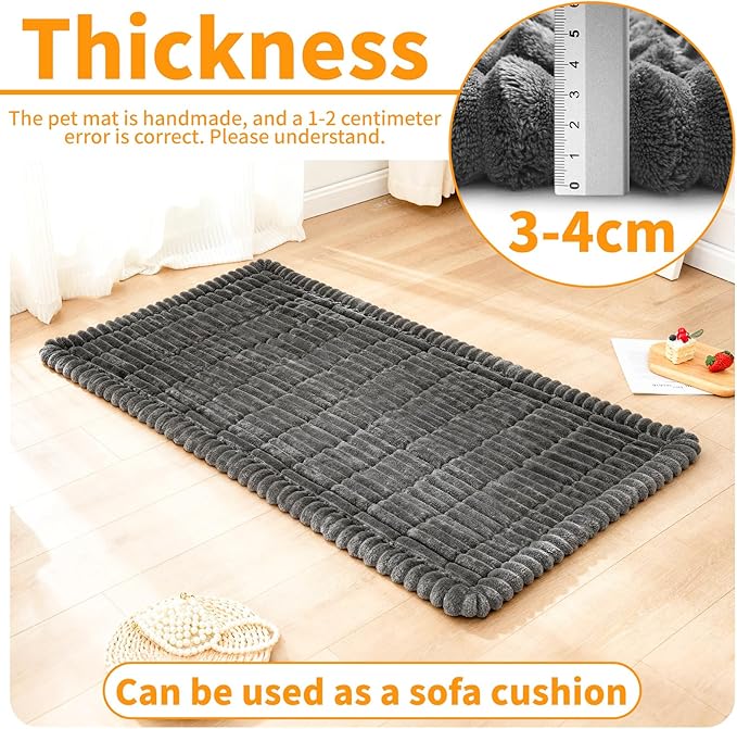 Dog Car Seat Covers for Back Seat, Dog Bed for Car, Car Seat Protector, Fit for Backseat Extenders, Non-Slip Soft Durable for Cars Trucks and SUVs(Grey,50x24.6 inch)